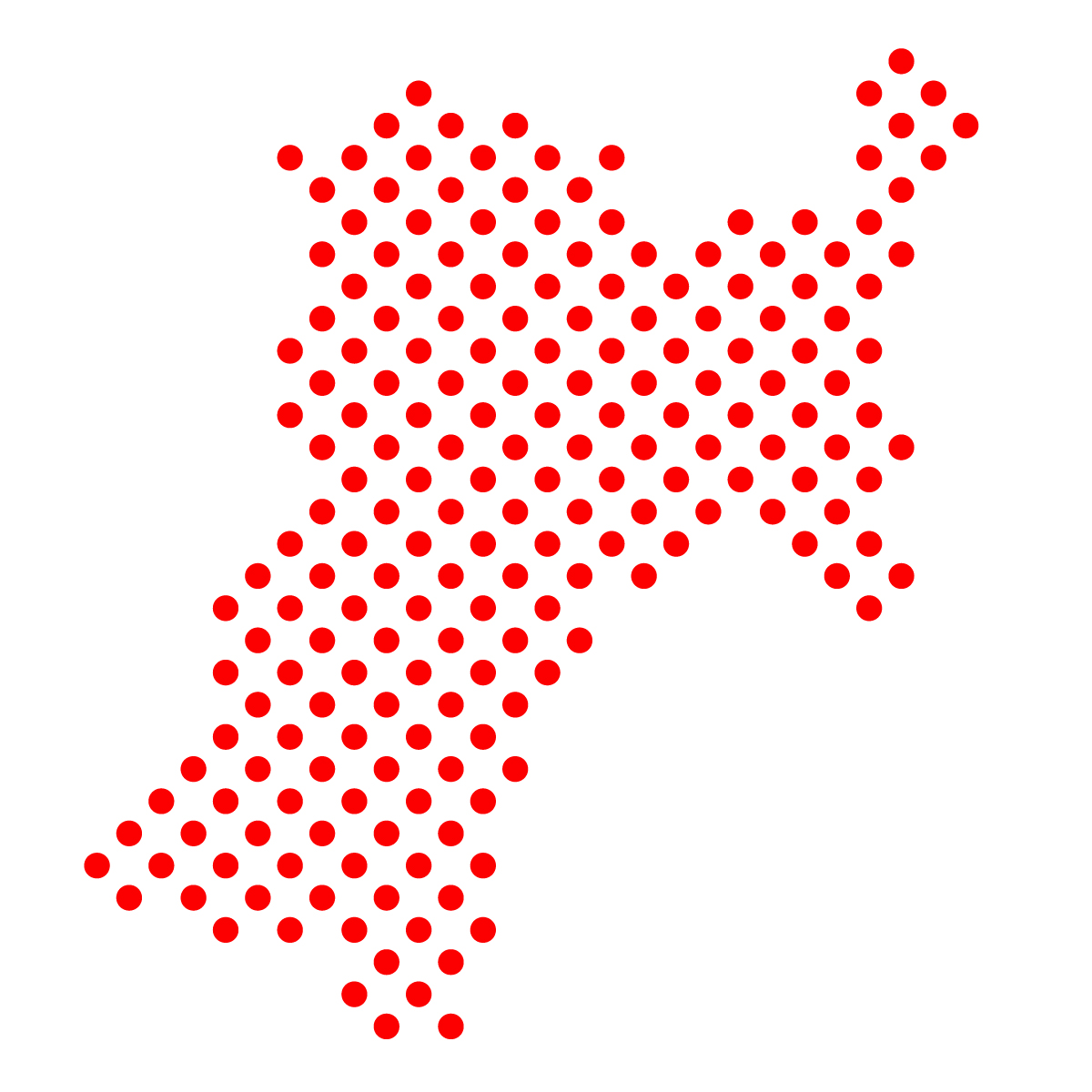 宮城県の無料フリーイラスト｜ドット・丸4(赤)