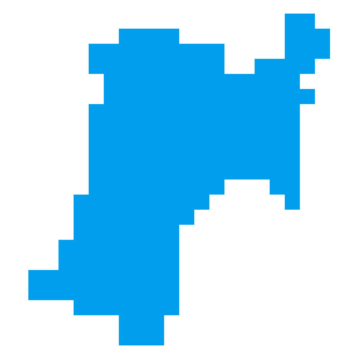 宮城県の無料フリーイラスト|ドット・四角3(青)