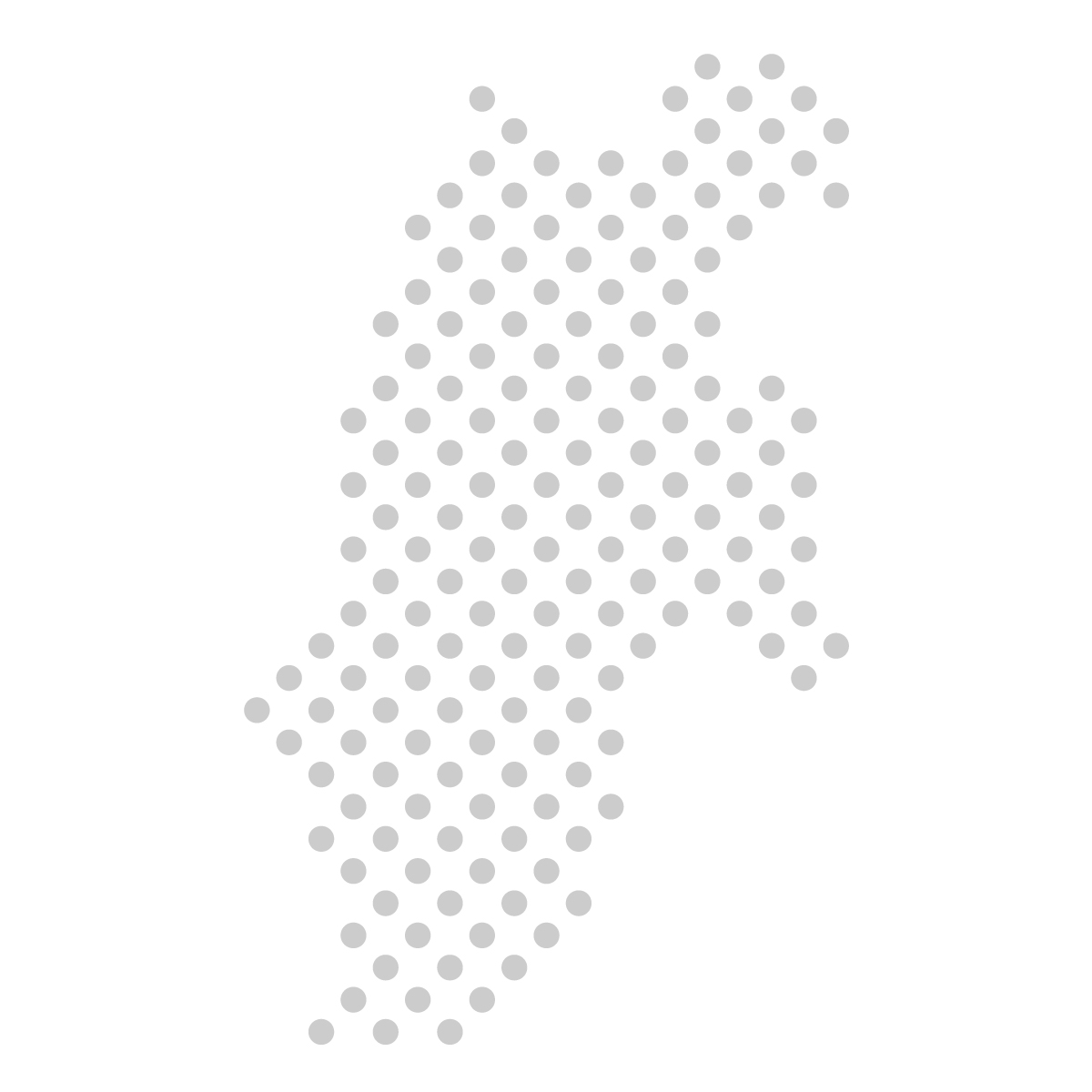 長野県の無料フリーイラスト｜ドット・丸4(グレー)