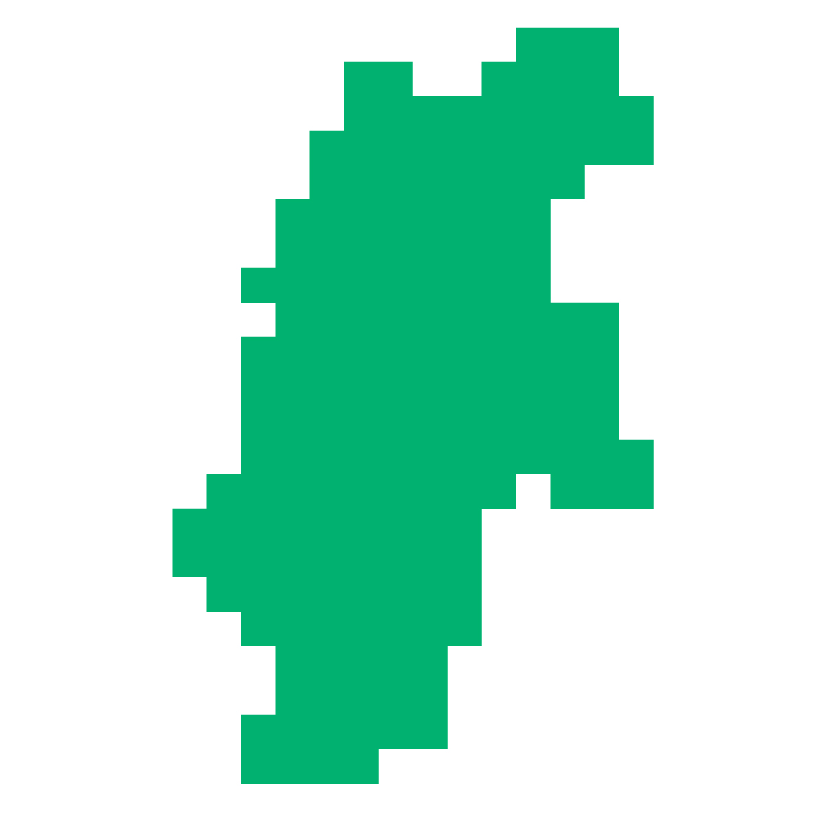 長野県の無料フリーイラスト｜ドット・四角3(緑)