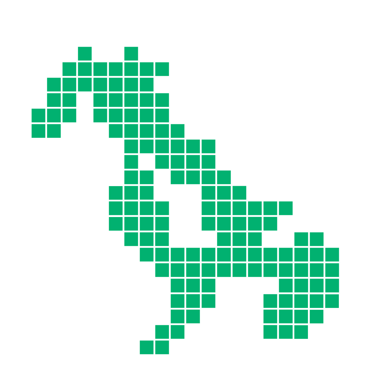 長崎県の無料フリーイラスト|ドット・四角1(緑)