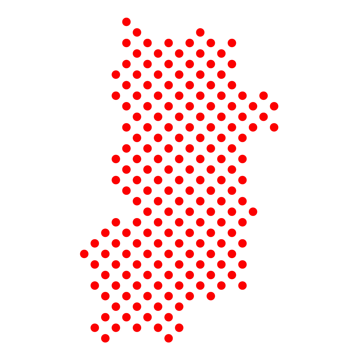 奈良県の無料フリーイラスト｜ドット・丸4(赤)