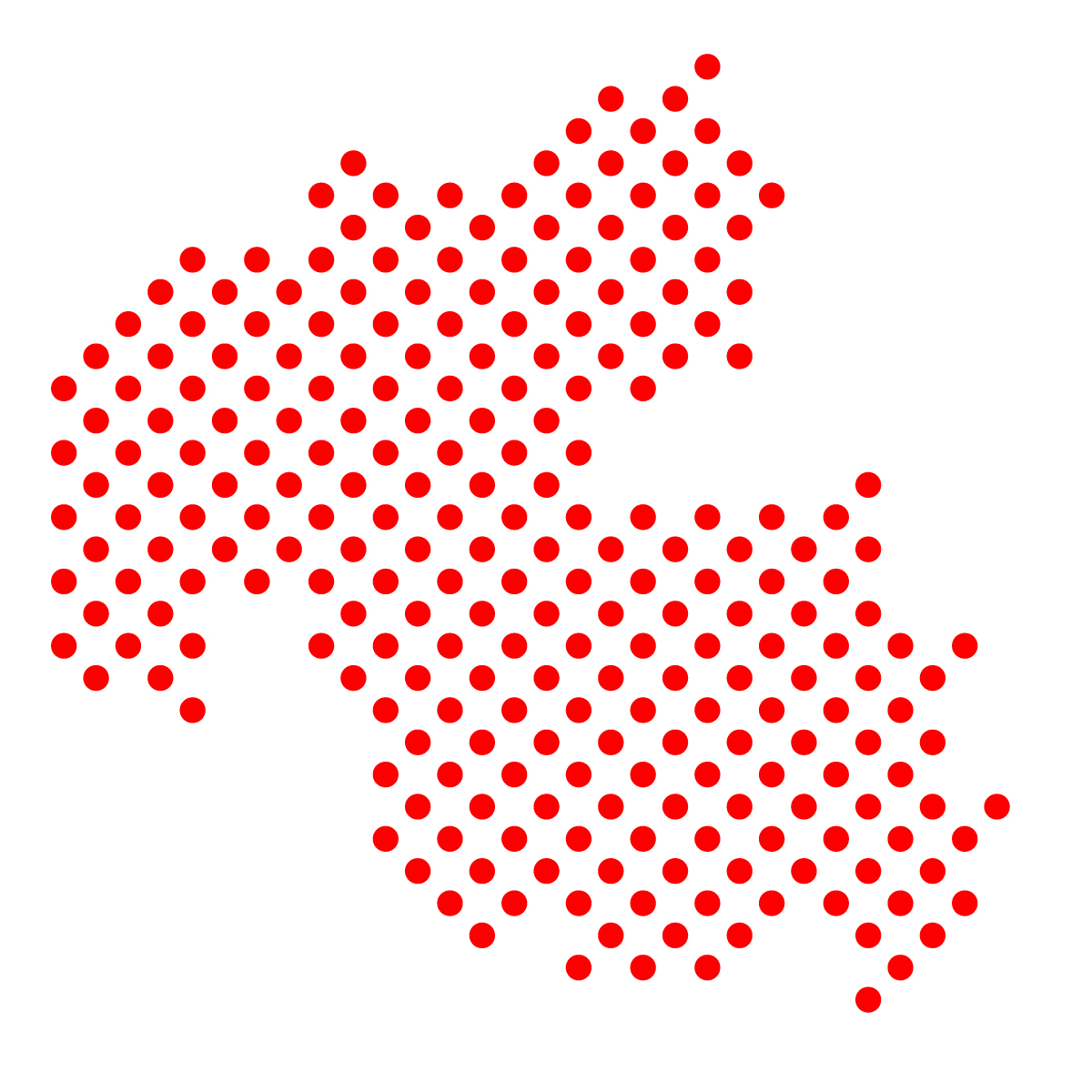 大分県の無料フリーイラスト｜ドット・丸4(赤)