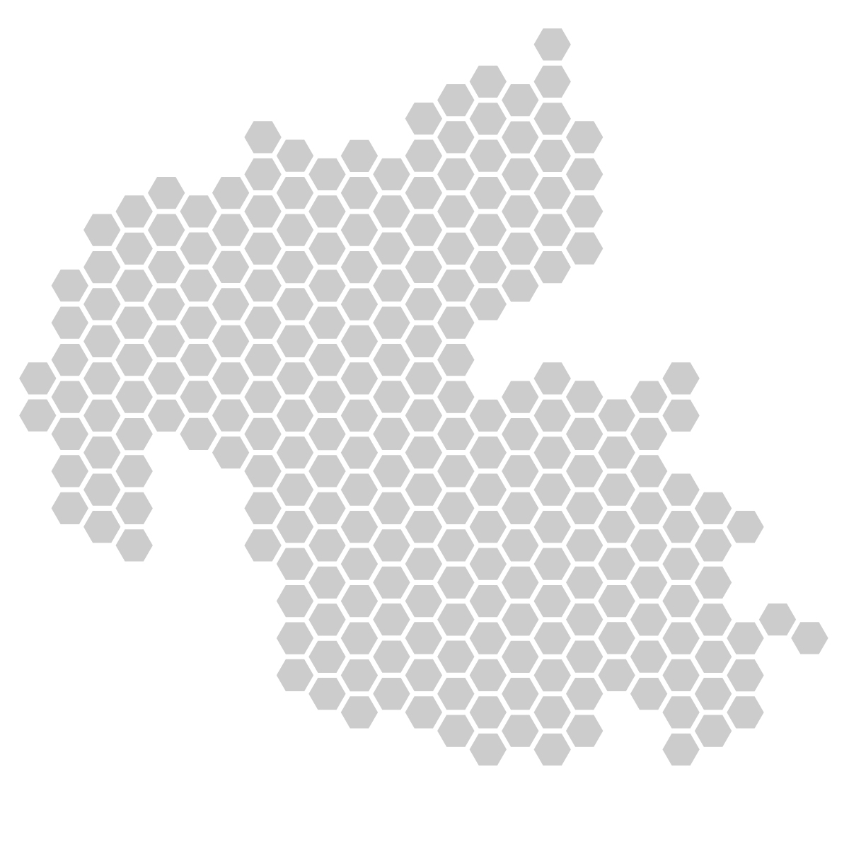 大分県の無料フリーイラスト｜ドット・六角(グレー)