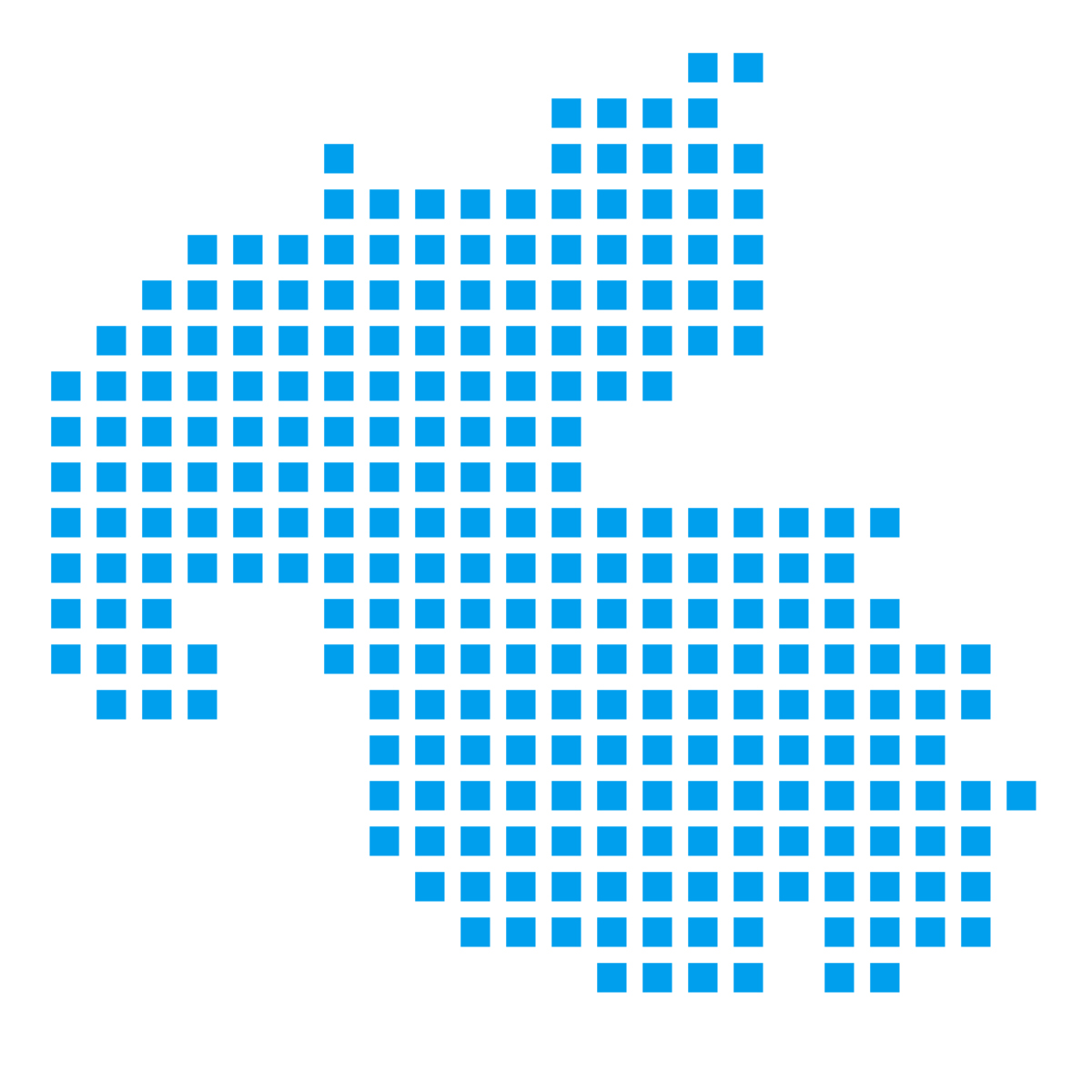 大分県の無料フリーイラスト｜ドット・四角2(青)