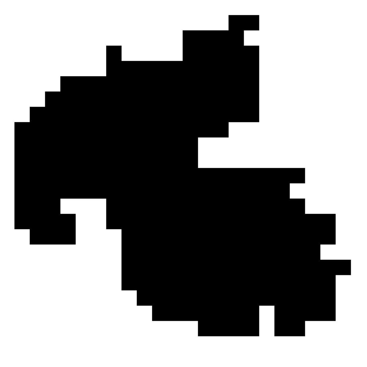 大分県の無料フリーイラスト｜ドット・四角3(黒)