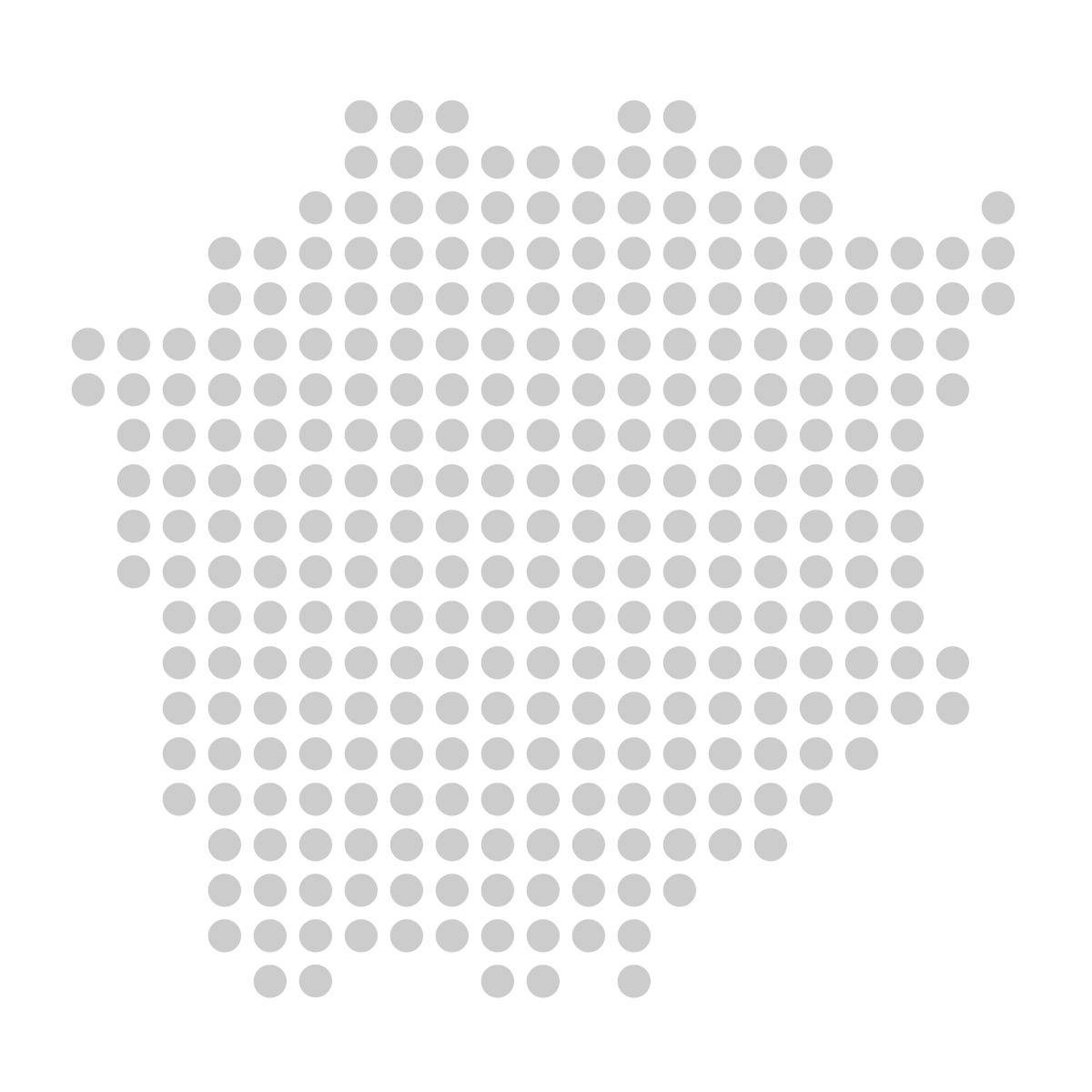 岡山県の無料フリーイラスト|ドット・丸2(グレー)