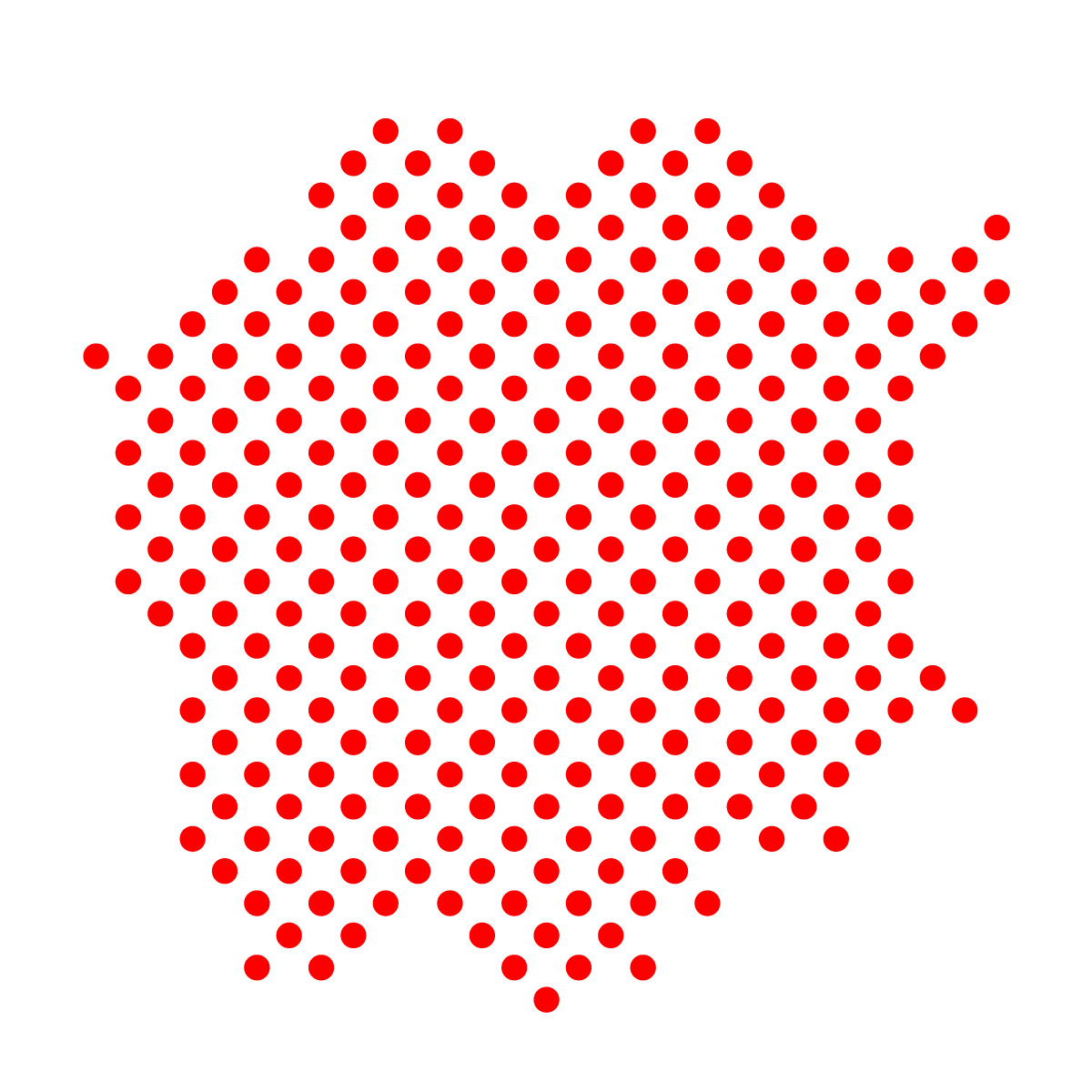 岡山県の無料フリーイラスト｜ドット・丸4(赤)