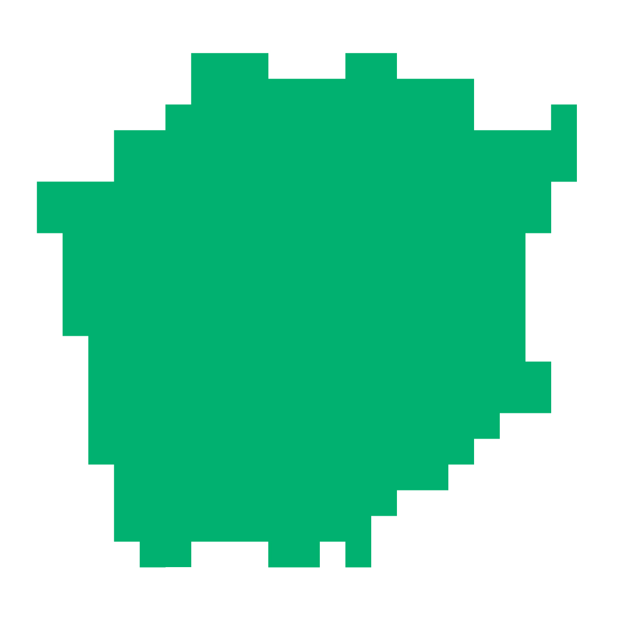 岡山県の無料フリーイラスト|ドット・四角3(緑)