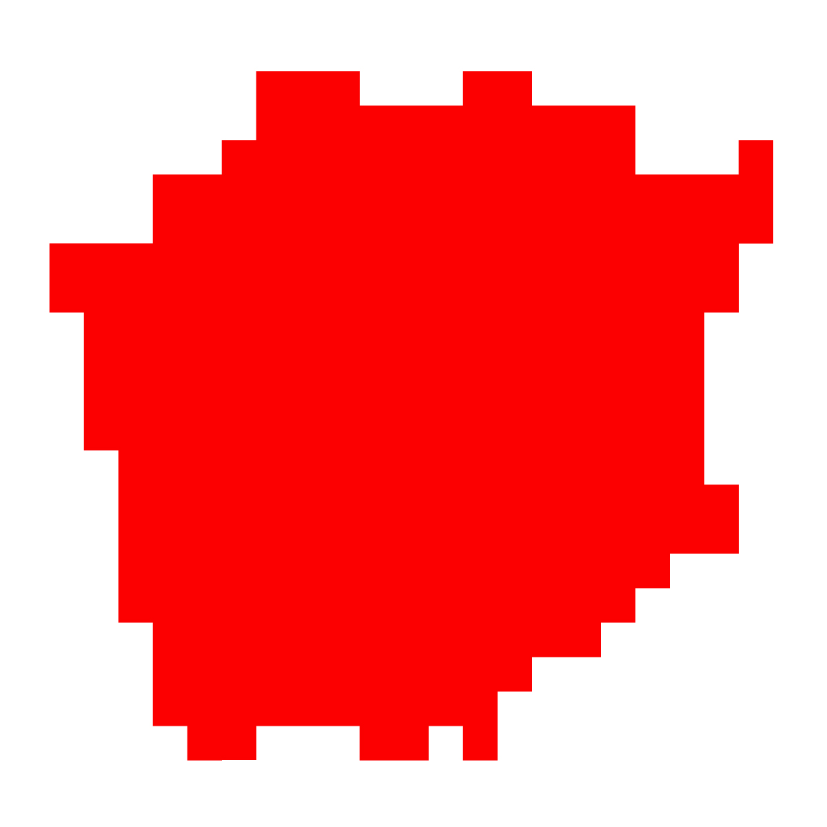 岡山県の無料フリーイラスト|ドット・四角3(赤)