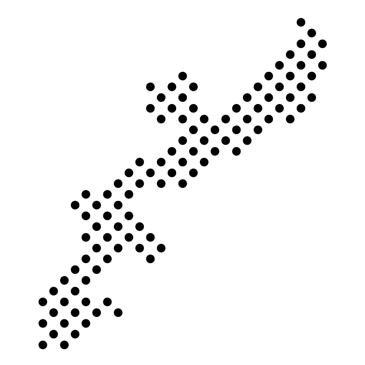 沖縄県の無料フリーイラスト｜ドット・丸4(黒)