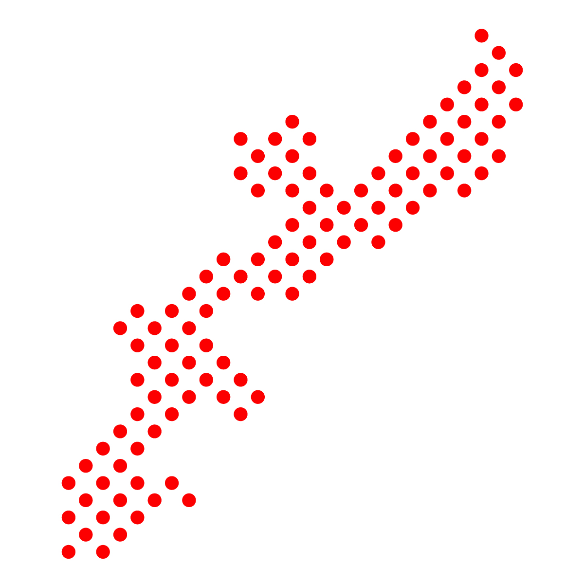 沖縄県の無料フリーイラスト｜ドット・丸4(赤)