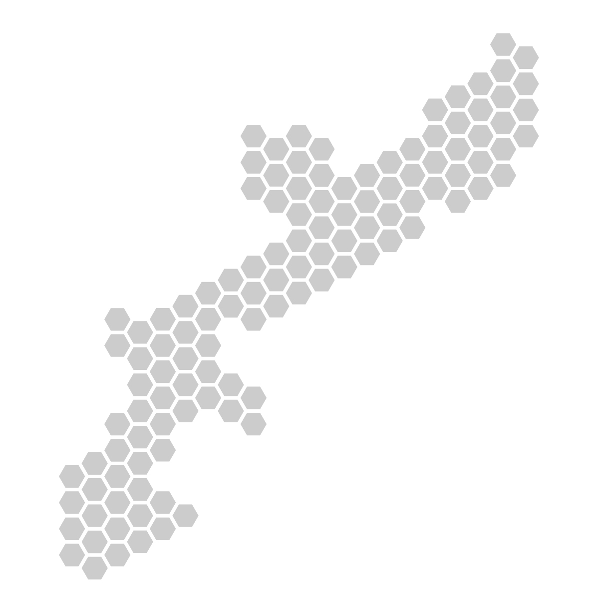 沖縄県の無料フリーイラスト|ドット・六角(グレー)