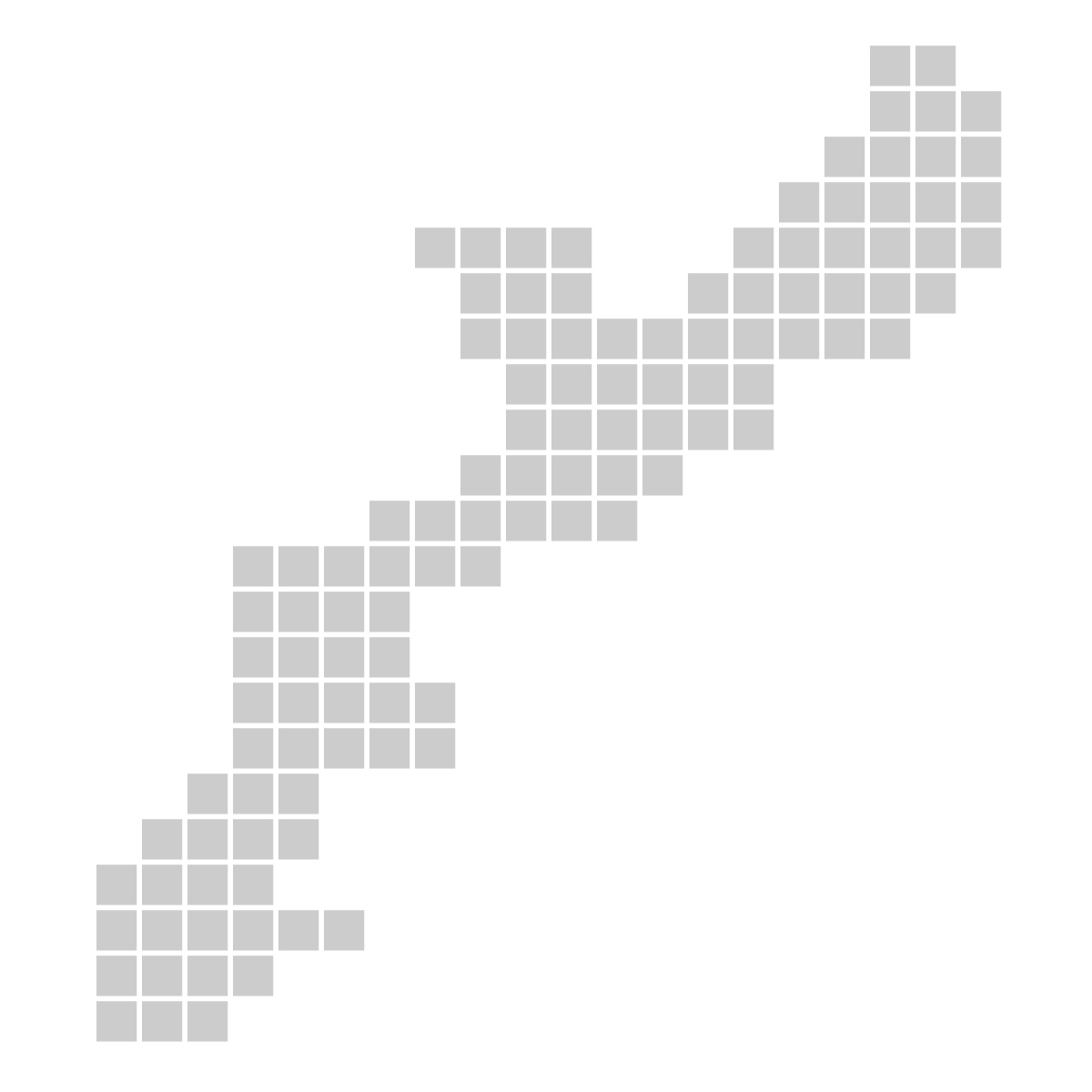 沖縄県の無料フリーイラスト｜ドット・四角1(グレー)