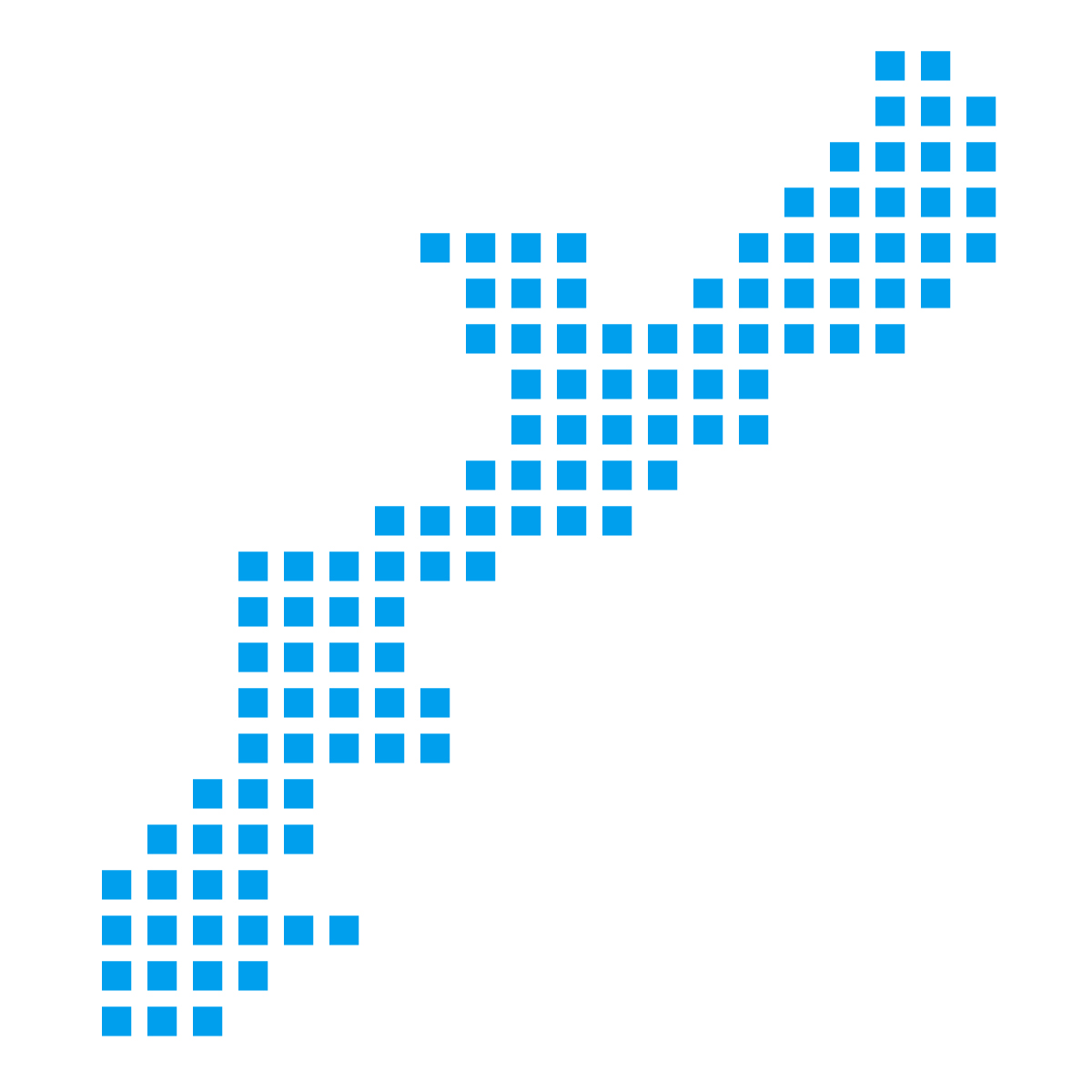 沖縄県の無料フリーイラスト｜ドット・四角2(青)