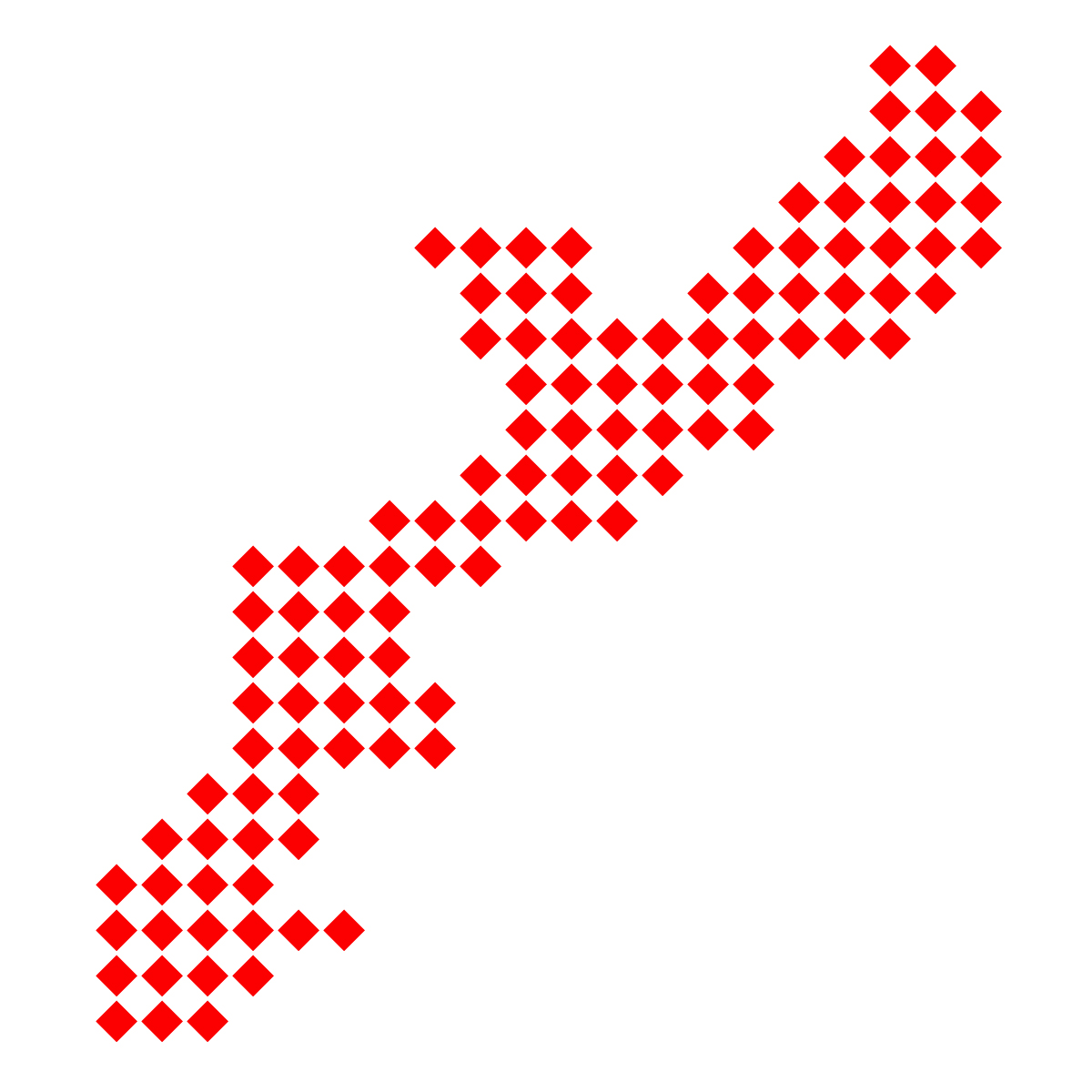 沖縄県の無料フリーイラスト｜ドット・四角4(赤)