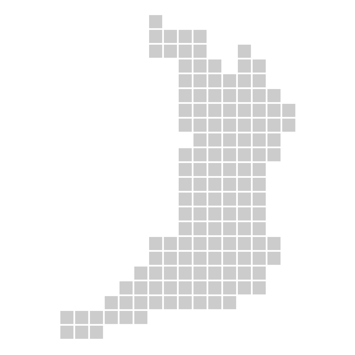 大阪府の無料フリーイラスト｜ドット・四角1(グレー)