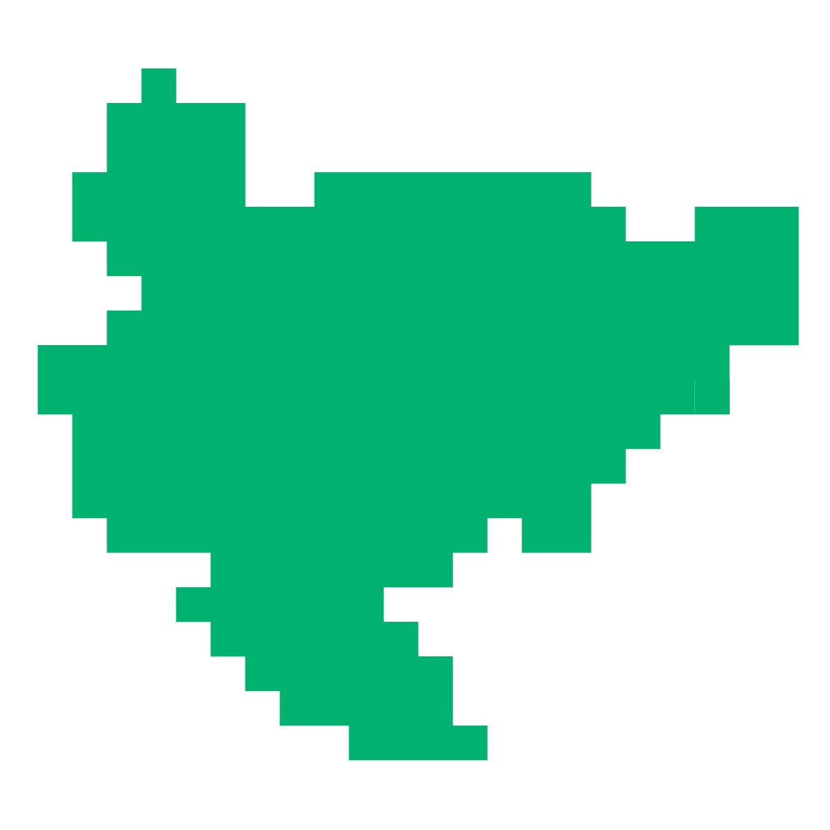 佐賀県の無料フリーイラスト｜ドット・四角3(緑)