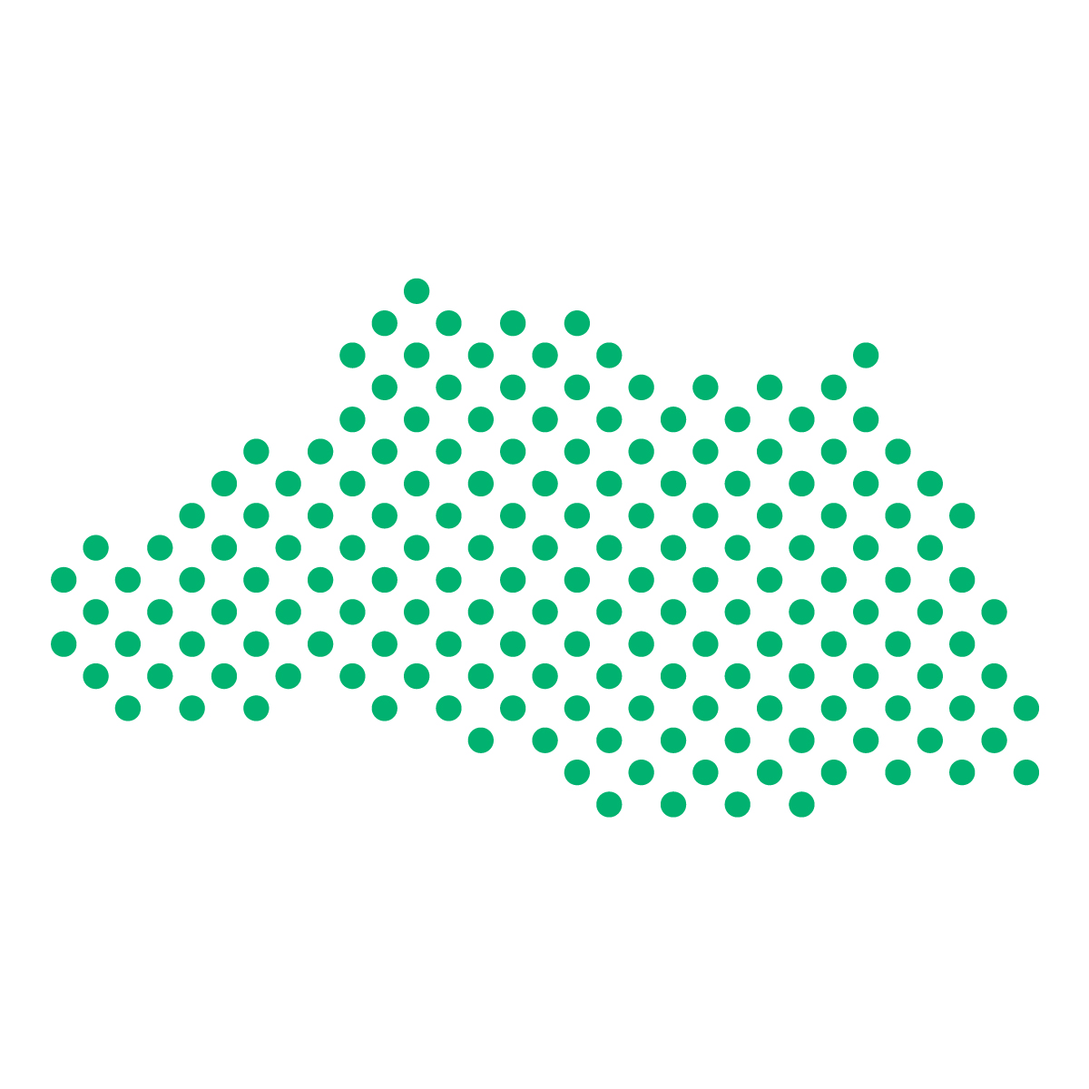 埼玉県の無料フリーイラスト｜ドット・丸4(緑)