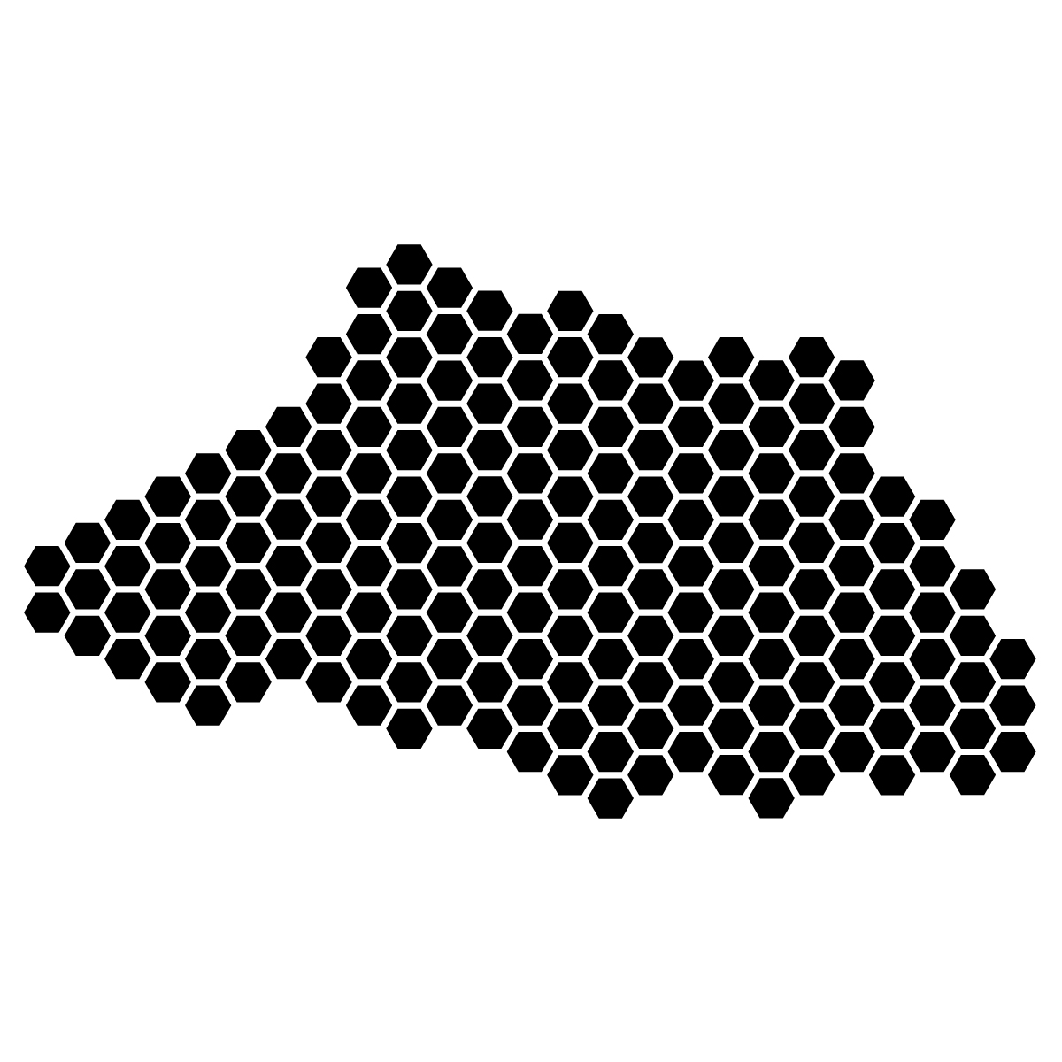 埼玉県の無料フリーイラスト｜ドット・六角(黒)