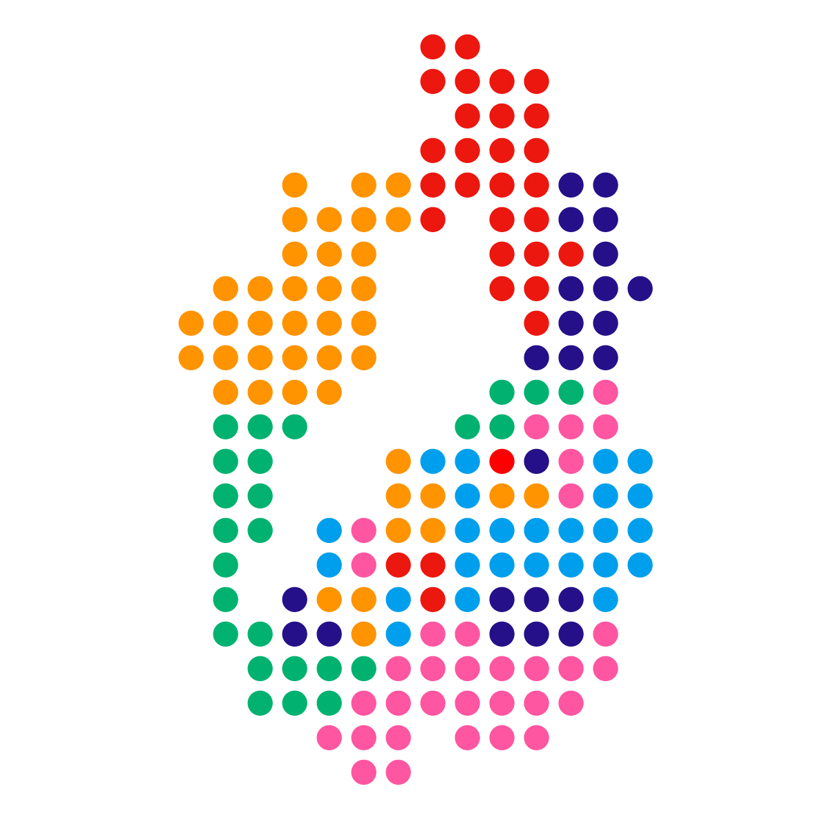 滋賀県の無料フリーイラスト｜ドット・丸2(カラフル)