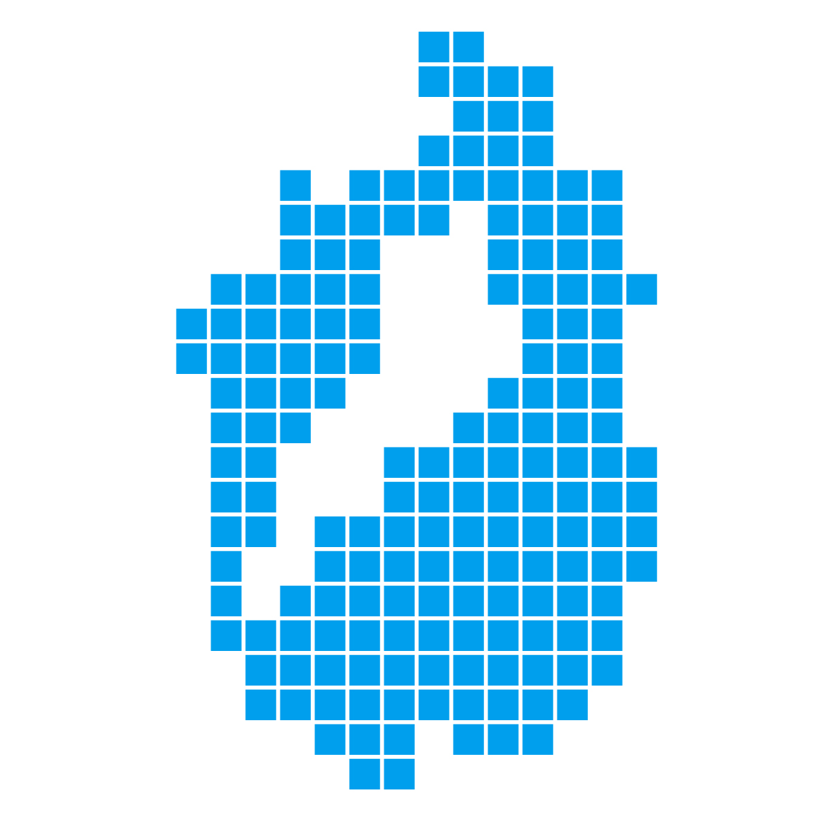 滋賀県の無料フリーイラスト｜ドット・四角1(青)