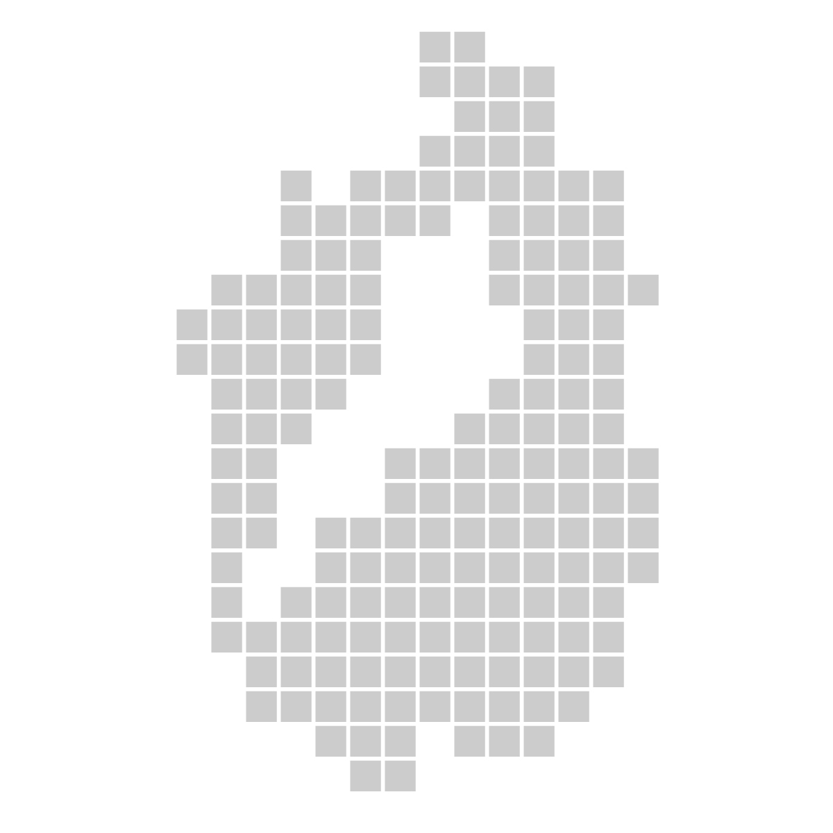 滋賀県の無料フリーイラスト|ドット・四角1(グレー)