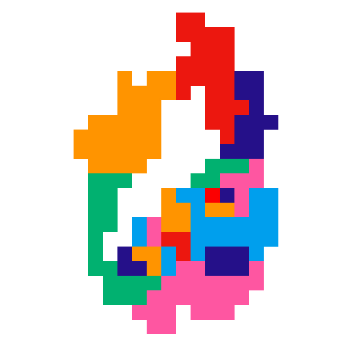 滋賀県の無料フリーイラスト|ドット・四角3(カラフル)