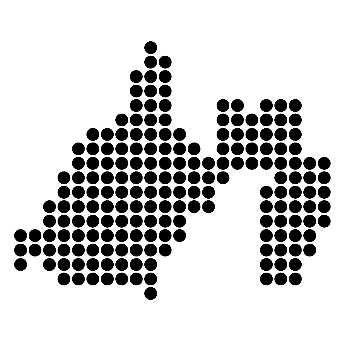 静岡県の無料フリーイラスト|ドット・丸1(黒)