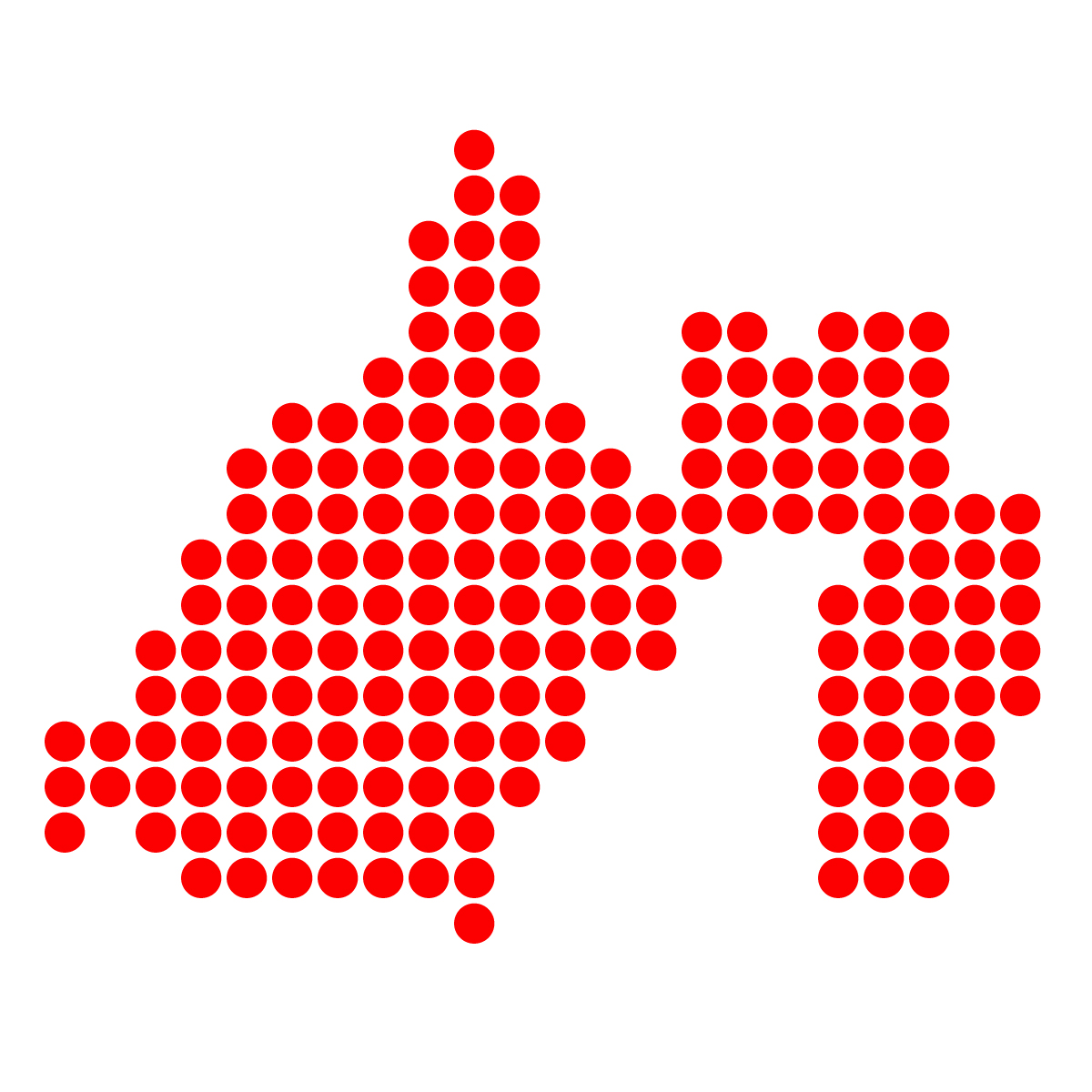 静岡県の無料フリーイラスト|ドット・丸1(赤)