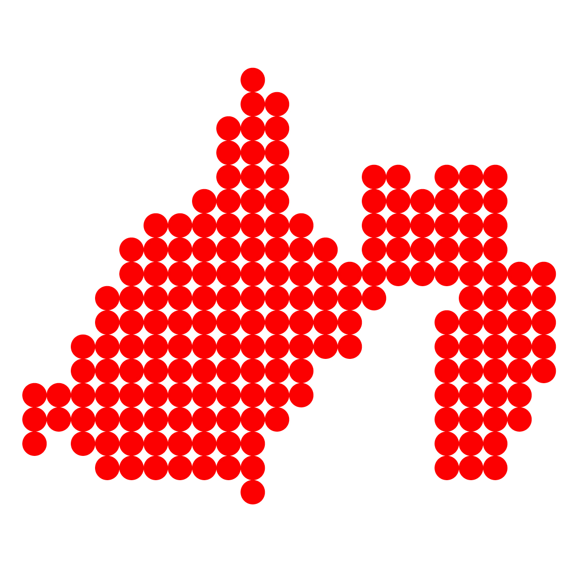 静岡県の無料フリーイラスト|ドット・丸3(赤)