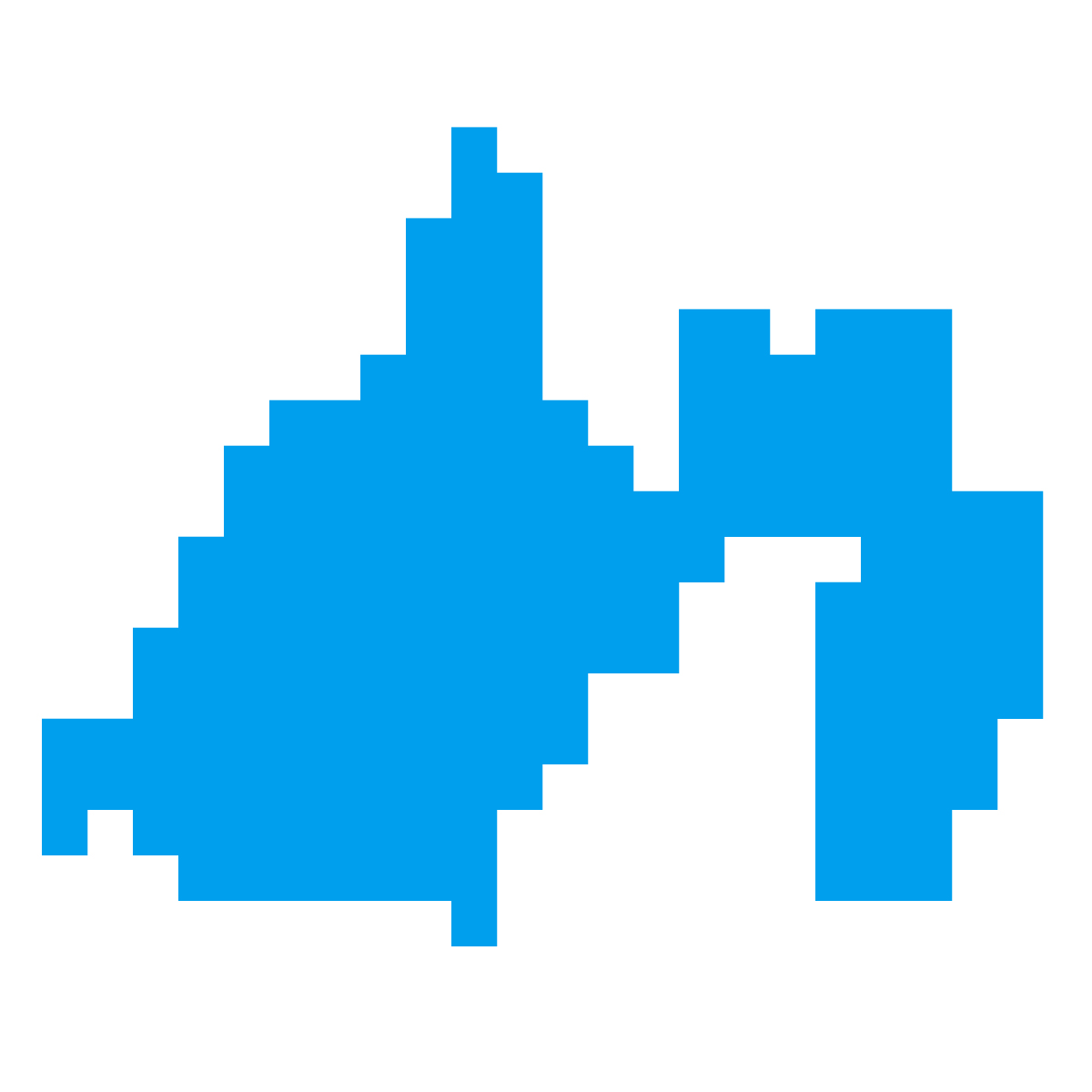 静岡県の無料フリーイラスト｜ドット・四角3(青)