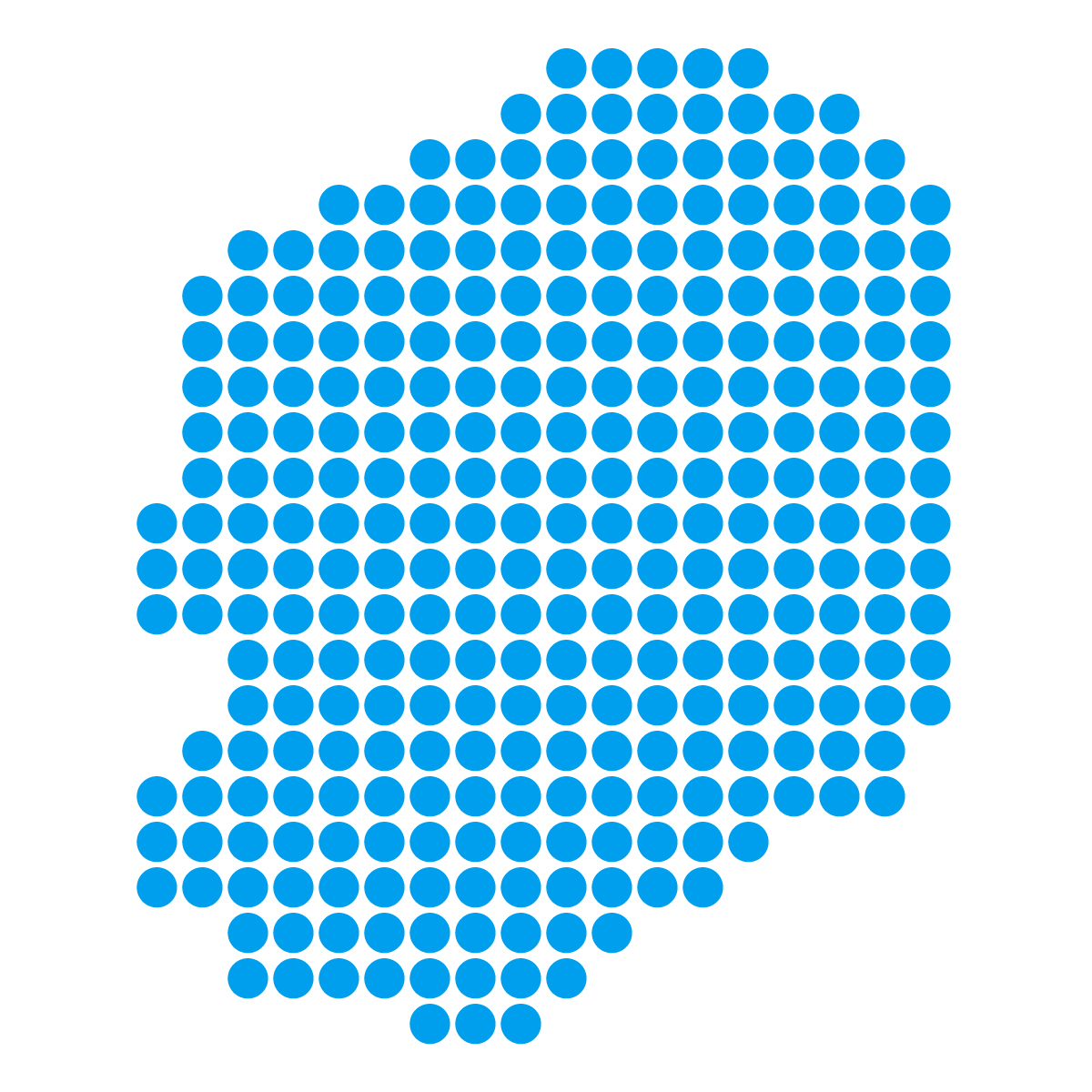 栃木県の無料フリーイラスト｜ドット・丸1(青)