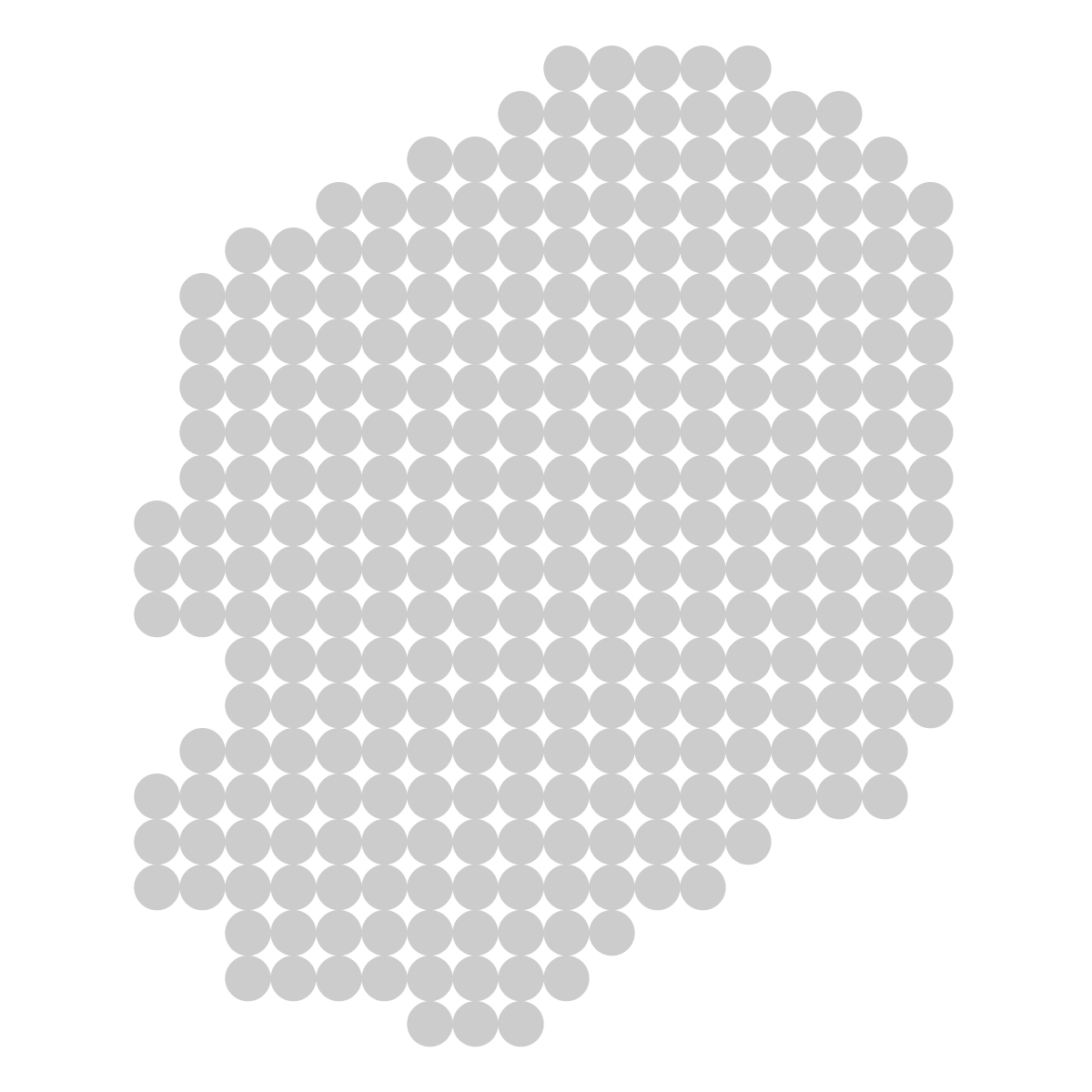 栃木県の無料フリーイラスト｜ドット・丸3(グレー)