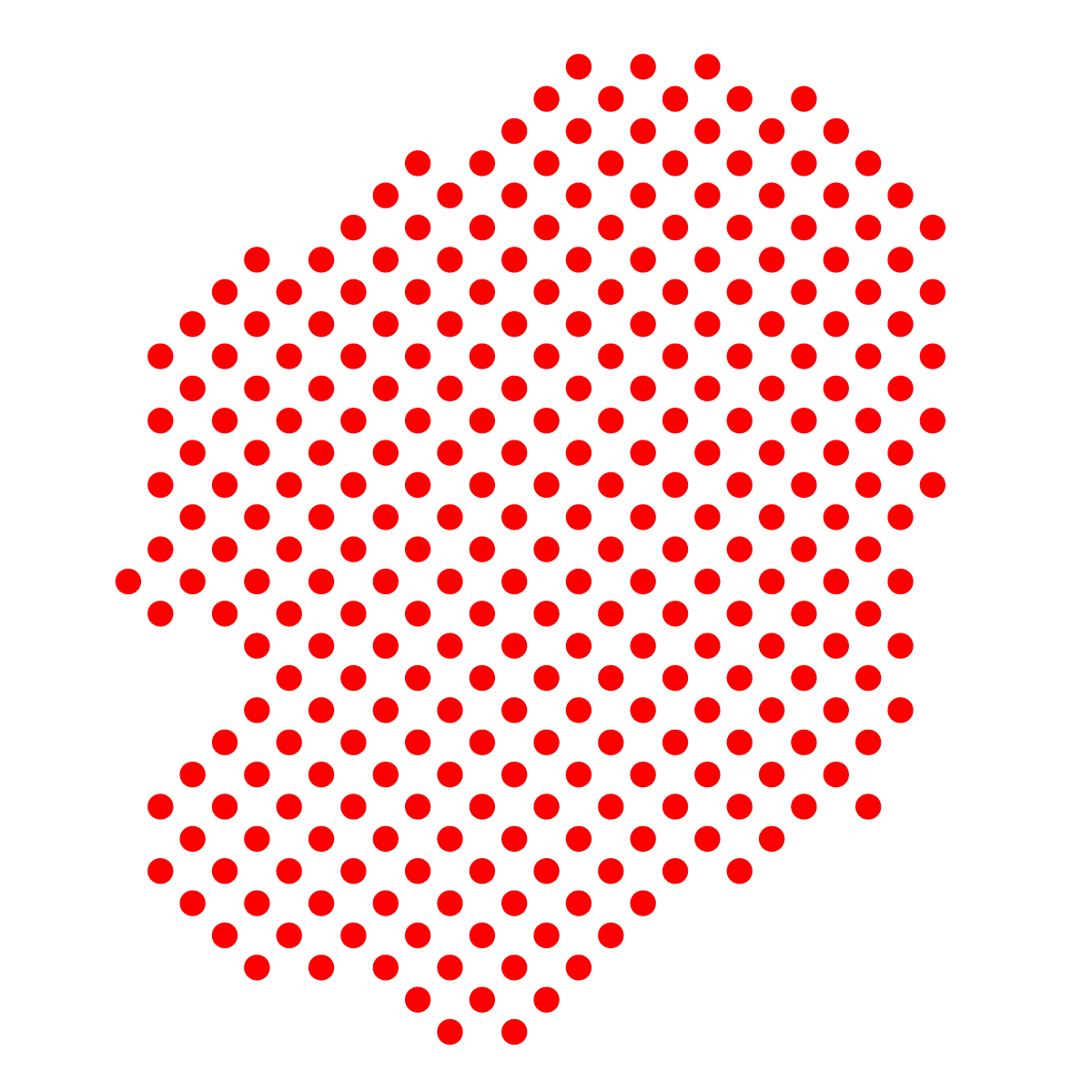 栃木県の無料フリーイラスト｜ドット・丸4(赤)