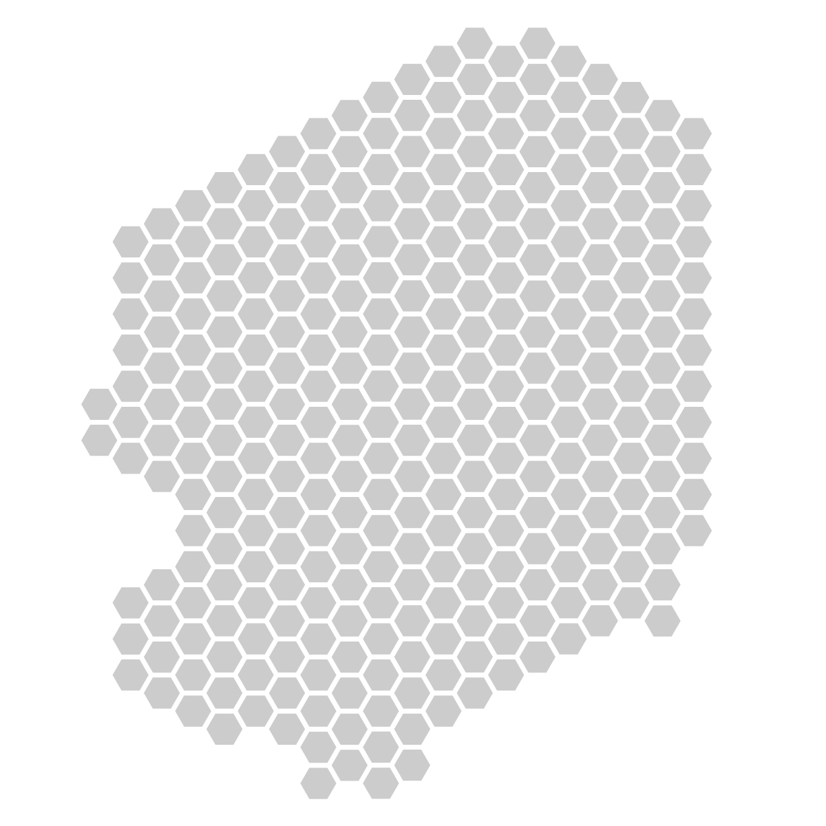 栃木県の無料フリーイラスト｜ドット・六角(グレー)