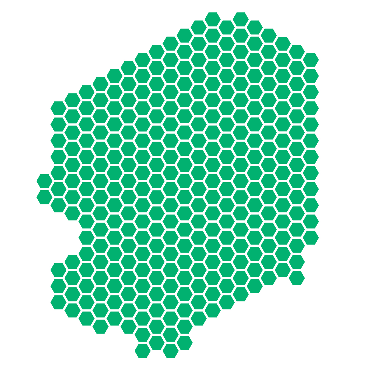 栃木県の無料フリーイラスト｜ドット・六角(緑)