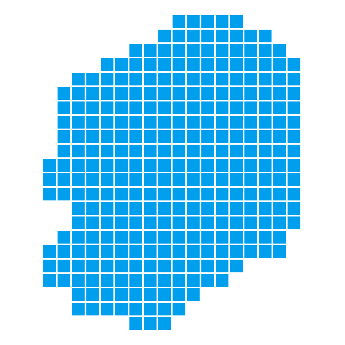 栃木県の無料フリーイラスト｜ドット・四角1(青)