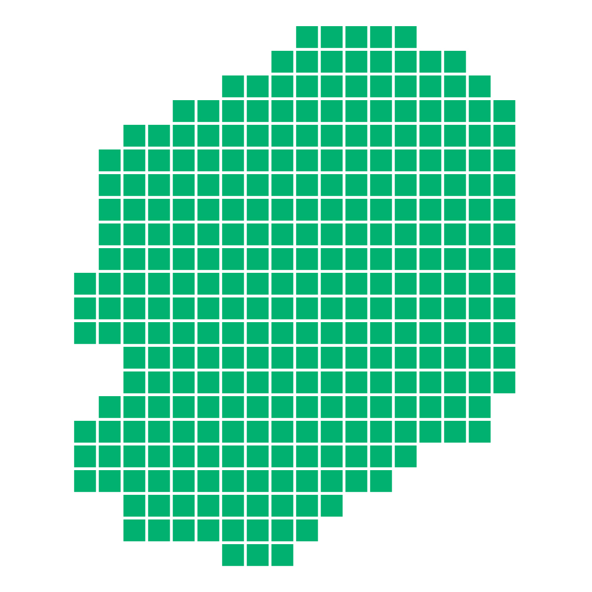 栃木県の無料フリーイラスト｜ドット・四角1(緑)