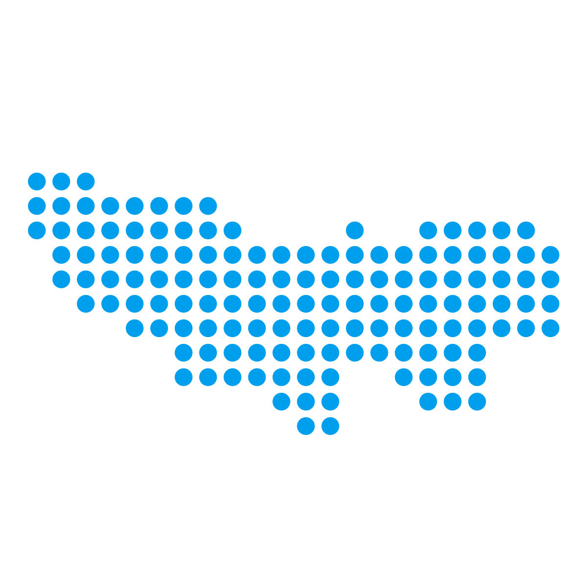 東京都の無料フリーイラスト｜ドット・丸2(青)