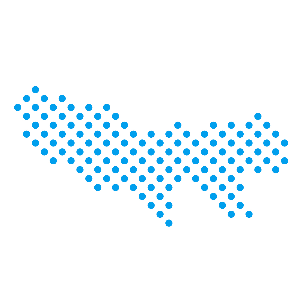 東京都の無料フリーイラスト｜ドット・丸4(青)