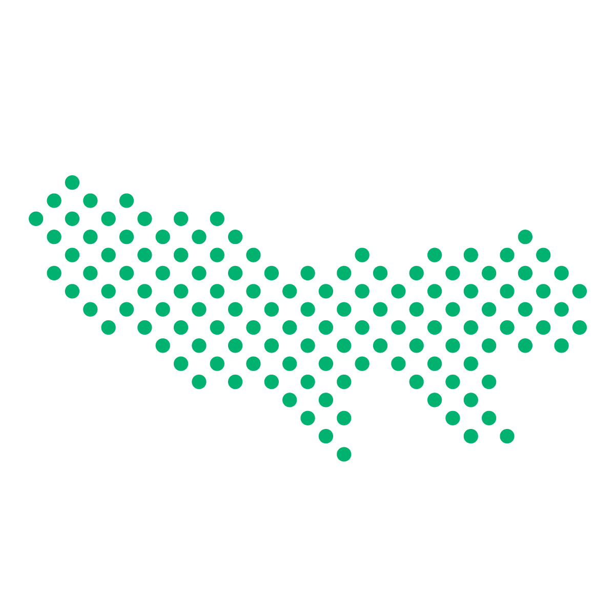 東京都の無料フリーイラスト｜ドット・丸4(緑)