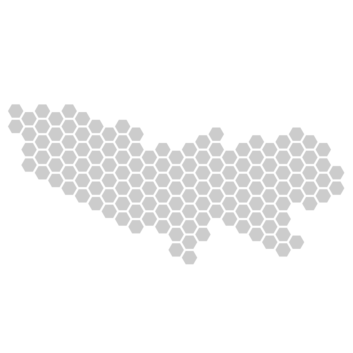 東京都の無料フリーイラスト｜ドット・六角(グレー)