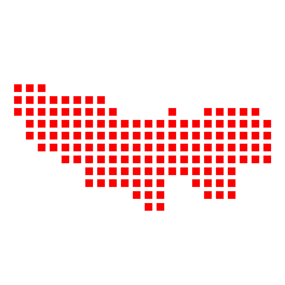 東京都の無料フリーイラスト｜ドット・四角2(赤)