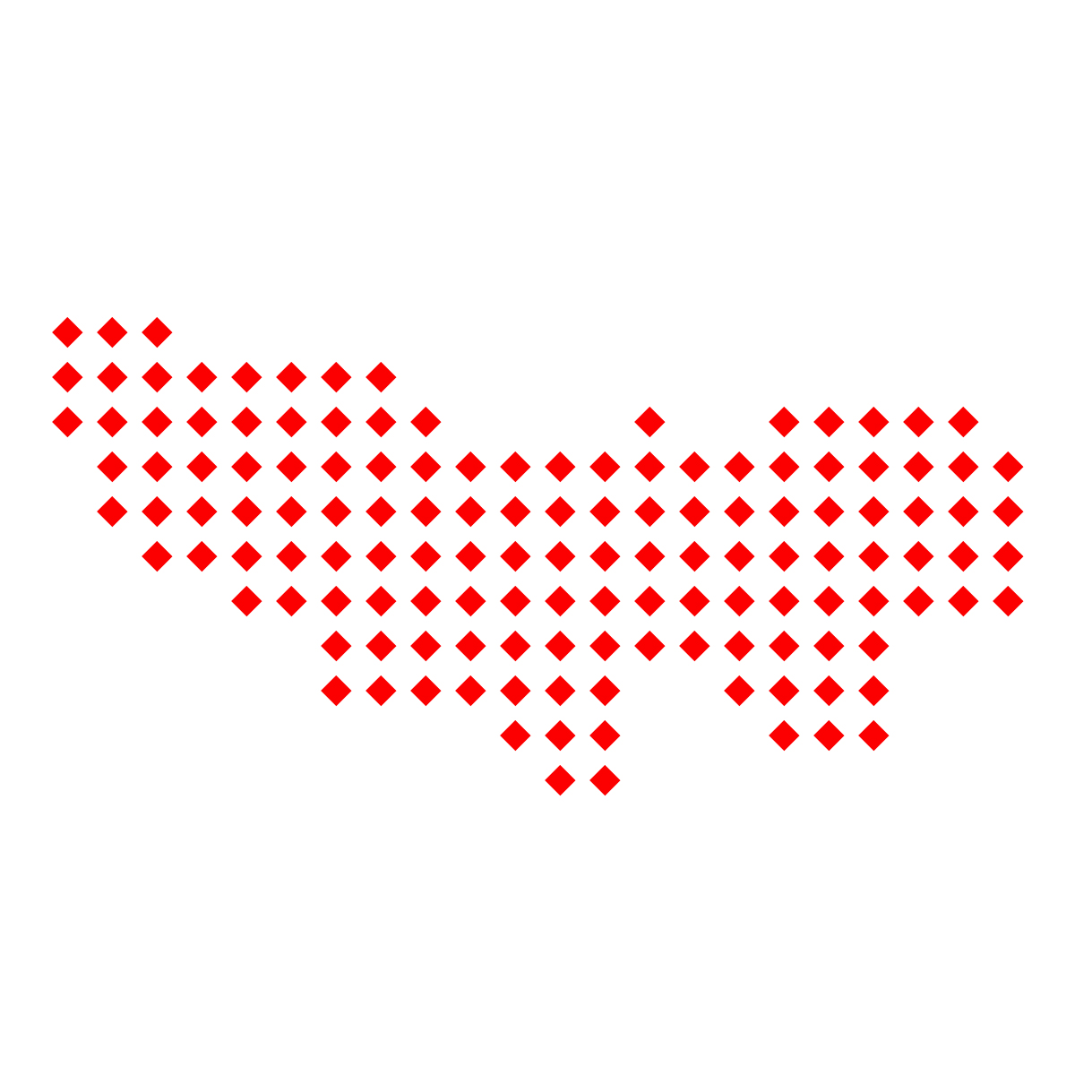 東京都の無料フリーイラスト｜ドット・四角5(赤)