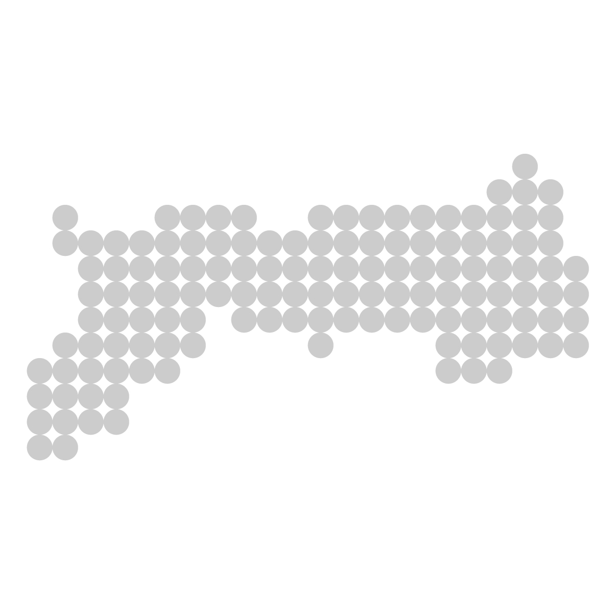 鳥取県の無料フリーイラスト｜ドット・丸3(グレー)