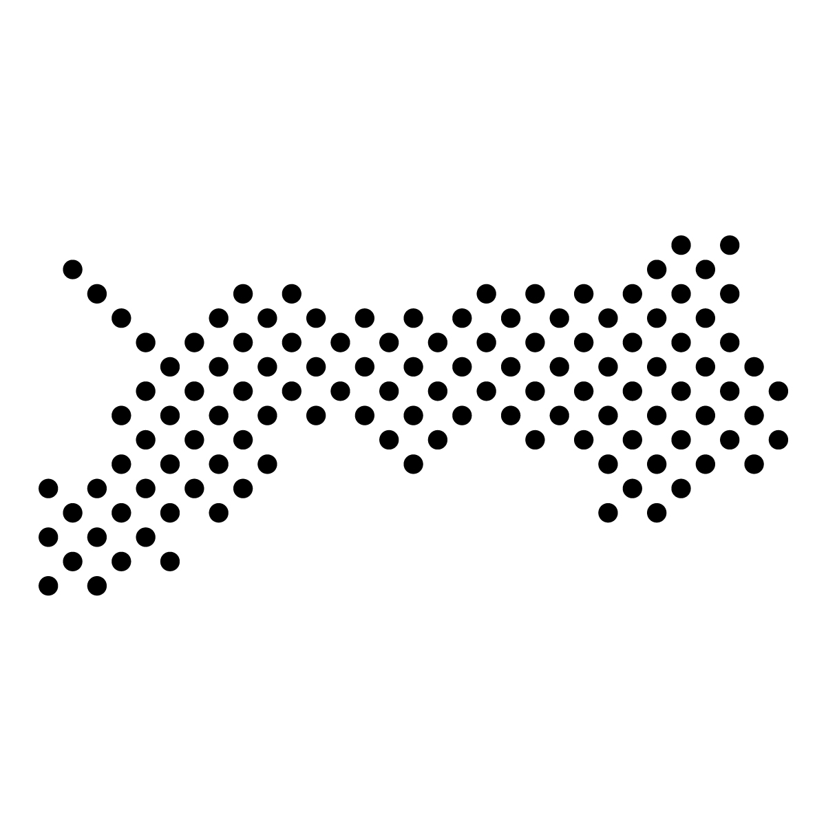 鳥取県の無料フリーイラスト｜ドット・丸4(黒)