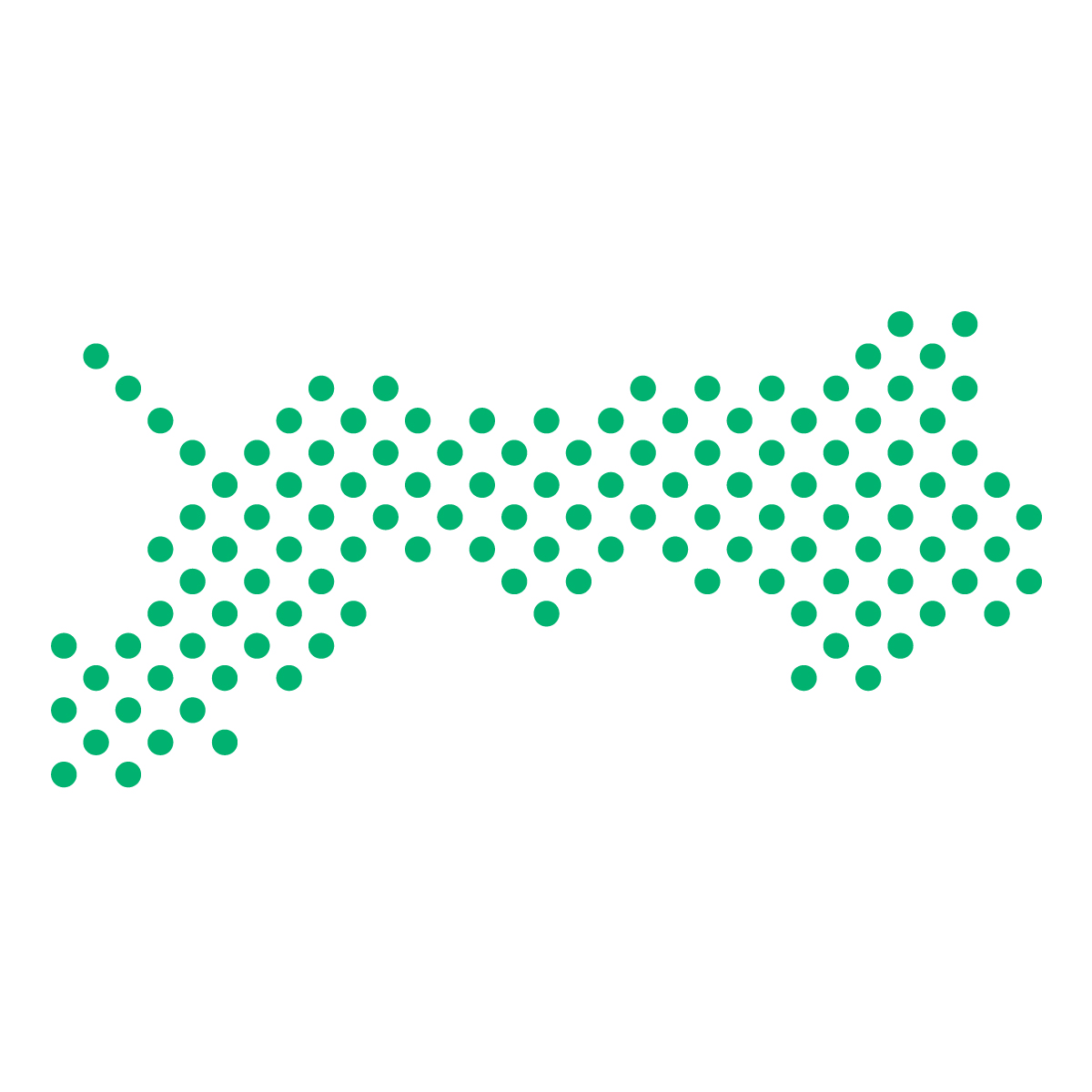 鳥取県の無料フリーイラスト|ドット・丸4(緑)