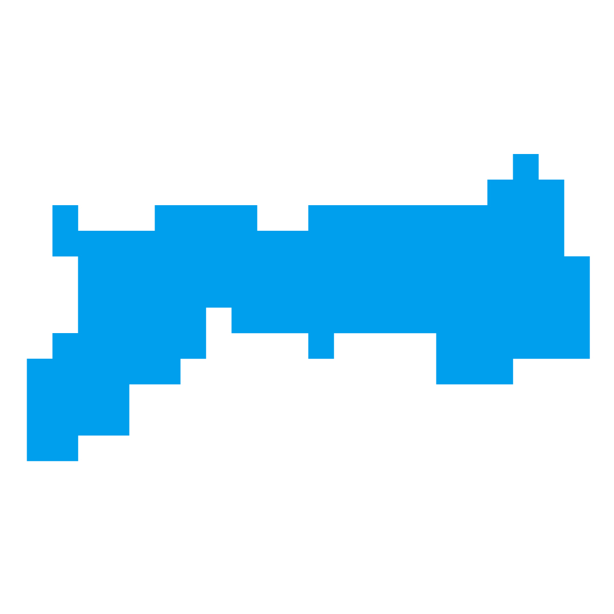 鳥取県の無料フリーイラスト｜ドット・四角3(青)