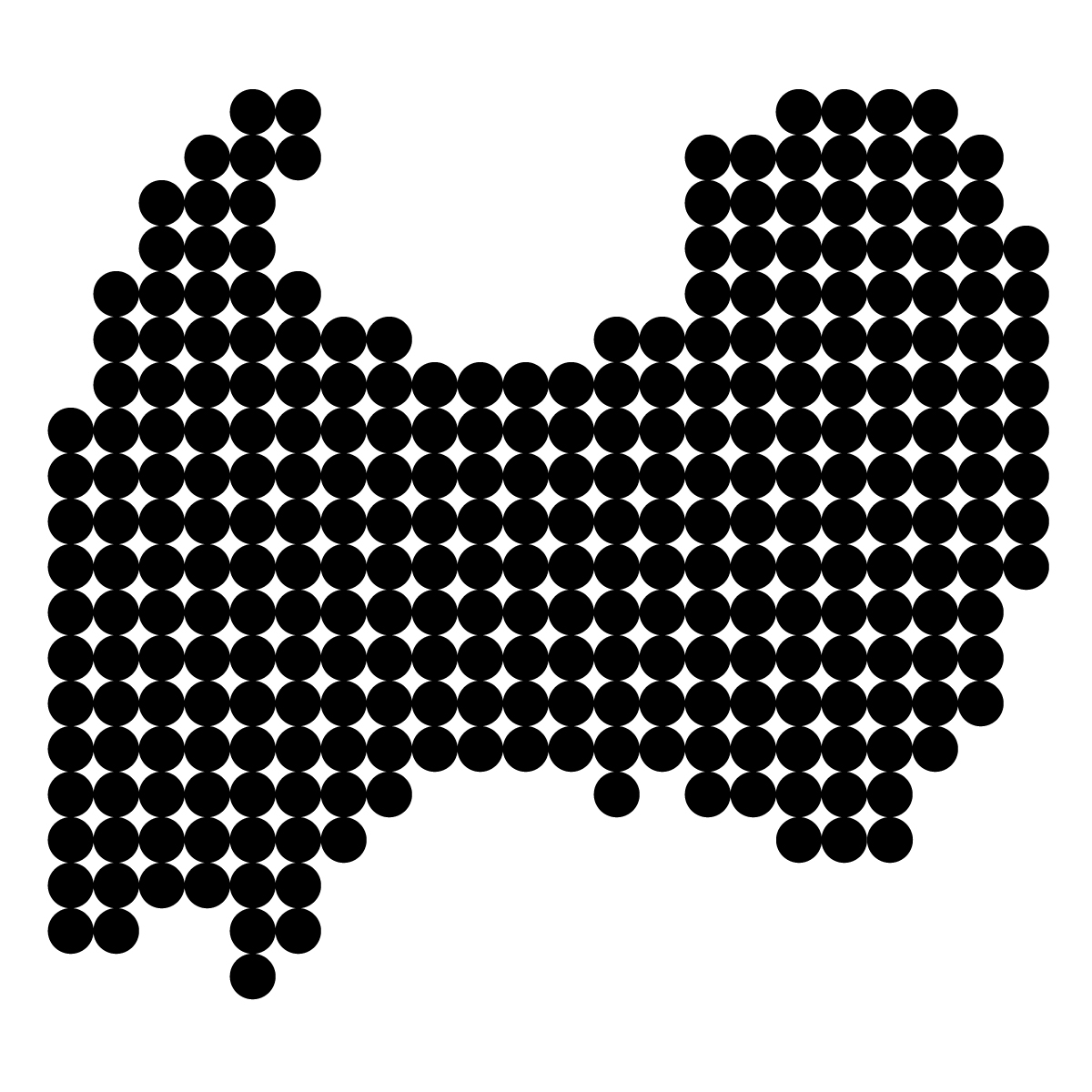 富山県の無料フリーイラスト｜ドット・丸3(黒)